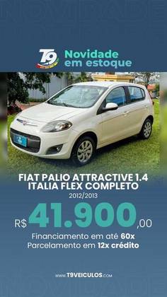 FIAT PALIO 1.4 MPI ATTRACTIVE 8V FLEX 4P MANUAL FIAT PALIO 1.4 MPI ATTRACTIVE 8V FLEX 4P MANUAL